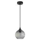 CLA Lighting Indoor Pendants Marbre Wine Wavy Glass Pendant Light 1Lt Lights-For-You MARBRE1 9326191037023
